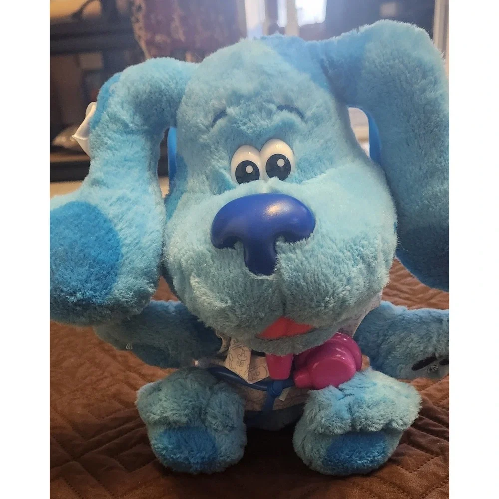 Blues Clues Tv Check-Up Talking Dog Sounds‎ Lights Interactive Plush Doctor Toy
